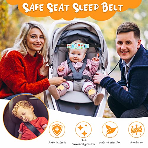 Baby Carseat Head Support,Car seat Straps Pillow Support Ban,Stroller Neck Relief Strap Headrest,Slumber Sling Sleep Positioner for Toddler Infants Child Children Kids - color: Yellow