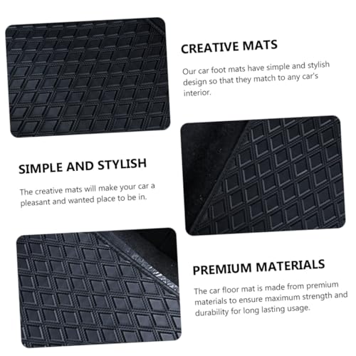 Vaguelly 4pcs Waterproof Pu Leather Car Carpet Mats Non-Slip Front and Rear Floor Mats Universal Fit for Suvs and Sedans Automotive Interior Floor Covering
