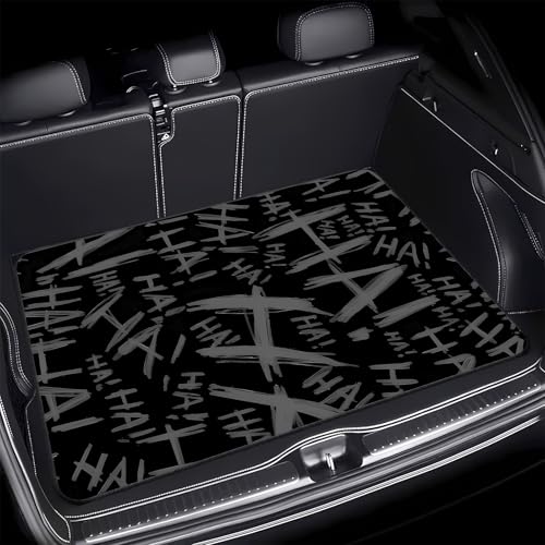 Universal Car Trunk Mat 29" x 39", Letter Art Graffiti All Weather Trunk Protection Cargo Liner, Durable Cargo Mat Rear Trunk Liner, Stylish Vehicle Interior Accessories Suitable for Most Car Models - color: Letter Art Graffiti