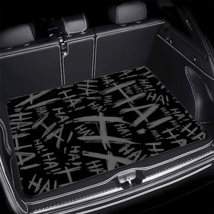 Universal Car Trunk Mat 29" x 39", Letter Art Graffiti All Weather Trunk Protection Cargo Liner, Durable Cargo Mat Rear Trunk Liner, Stylish Vehicle Interior Accessories Suitable for Most Car Models - color: Letter Art Graffiti