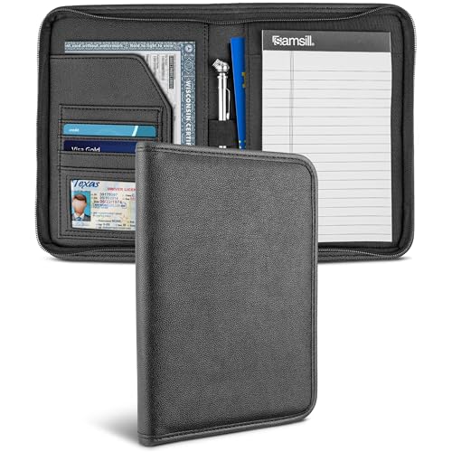 Samsill Car Registration and Insurance Holder, Owner's Manual Glove Box Organizer, 7.25 x 10 inches, Car Document Holder, Black