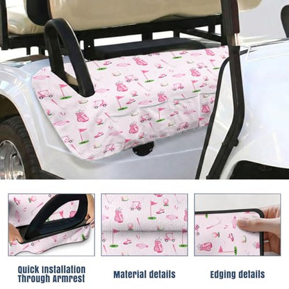 Golf Cart Seat Covers Golf Cart Seat Towel Blanket Group - color: Pink golf club 4 Pockets