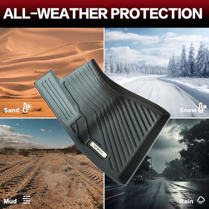 All Weather Floor Mat Compatible for 2019-2023 Tesla Model 3, TPE Car Mat Full Set Front & Rear 3PCS,Custom Fit Tesla Modle 3 Floor Mat 5-Seater- Anti-Slip Waterproof Odorless Easy Clean - size: Tesla, style: 19-23 Model 3