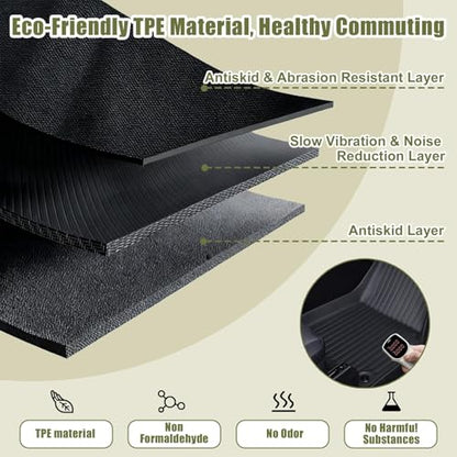Priprilod Trunk Cargo Liner Fit for Honda Pilot 2016-2022 All Weather Protector TPE Backrest Mats Custom Fit Car Mats Non-Slip