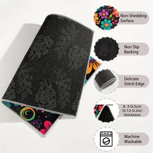 Universal Car Trunk Mat, All Weather Trunk Protection Cargo Liner, Stylish Vehicle Interior Accessories, Durable Cargo Mat Rear Trunk Line Suitable for Most Car (Purple Flowers, 29" x 39") - color: Purple Flowers