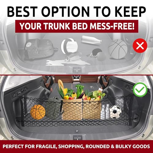 Envelope Style Automotive Elastic Trunk Mesh Cargo Net for Subaru Forester (SK) 2019-2026 - Premium Trunk Organizer and Storage - Luggage Net for SUV - Best Car Organizer for Subaru Forester