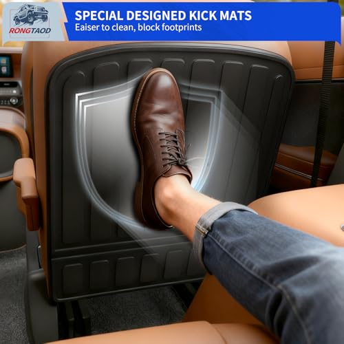 Rongtaod Kick Mats Compatible with 2026 Hyundai Palisade 7 Seater Cargo Mat Trunk Mat Back Seat Cover Protector 2nd Row Captain Chairs TPE All Weather Palisade Accessories (2nd Row Backrest Mats) - color: 26,7-Seat 2nd Row Kick Mats