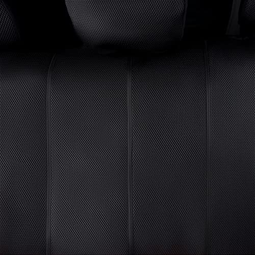 Flying Banner car seat Covers Full Set All Air Mesh Breathable Man Lady Airbag Compatible Rear Bench Split 40/60 50/50 60/40 Truck Pick Up (Full Set - Low Back, Black Gray Pink) - color: Black Gray Pink