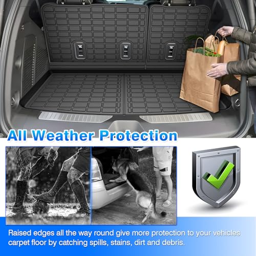 Tahoe Cargo Liner - Trunk Mat for Chevy Tahoe/GMC Yukon (Not Fit XL) 2021-2026, All Weather Cargo Mat for Tahoe Accessories, Heavy Duty Car Mats, Car Accessories - size: 8)Chevy Tahoe 21-26