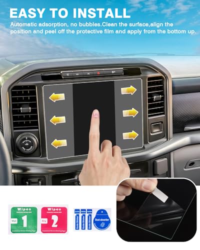 2 Pack Screen Protector for 2021-2025 Ford F150/F-150 Lightning 15.5-Inch Accessories [No Glare & Fingerprint] for 9H Hardness Tempered Glass Navigation Touchscreen - size: 2021-2025 Ford F150/F-150 Lightning