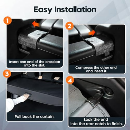 Powerty Retractable Cargo Cover for 2021-2023 Chevy Tahoe/Suburban/Cadillac Escalade ESV Luxury 3.0L/Cadillac Escalade ESV Luxury 6.2L/GMC Yukon/Yukon XL Accessories, Canvas Texture Rear Trunk Cover - size: 2021-2023 | Chevy Tahoe