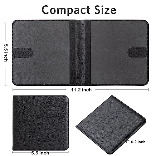 CoBak Car Registration and Insurance Holder - Men and Women Small Lightweight Vehicle Glove Box Car Organizer, Auto Truck Comparment Accessories Case for Essential Document, Driver License (Black)