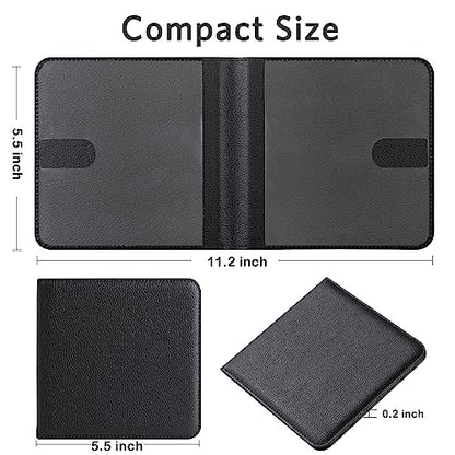 CoBak Car Registration and Insurance Holder - Men and Women Small Lightweight Vehicle Glove Box Car Organizer, Auto Truck Comparment Accessories Case for Essential Document, Driver License (Black)
