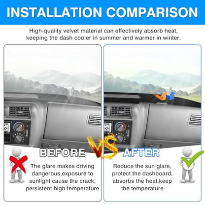 Autorder Dashboard Cover Mat for 1994-1997 Chevrolet Chevy S10 Blazer/GMC Jimmy Sonoma&1996 1997 Olds Oldsmobile Bravada Accessories Dash Cover Upgrade Velvet Dash Mat UV Rays Protector - size: 1994-1997 S10 Blazer