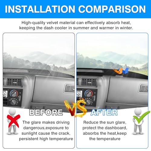 Autorder Dashboard Cover Mat for Chevrolet Impala 2006-2013/ Impala Limited 2014-2016 Accessories Dash Cover Upgrade Velvet Dash Mat Sunshade Glare UV Rays Protector - size: 2006-2013 Impala