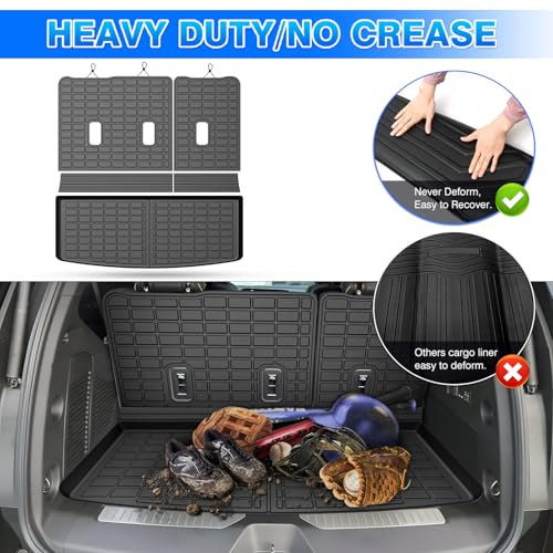 Tahoe Cargo Liner - Trunk Mat for Chevy Tahoe/GMC Yukon (Not Fit XL) 2021-2026, All Weather Cargo Mat for Tahoe Accessories, Heavy Duty Car Mats, Car Accessories - size: 8)Chevy Tahoe 21-26