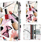 Premium Car Registration and Insurance Card Holder, Cute PU Leather Car Document Holder, Vehicle Glove Box Car Organizer with Magnetic Closure for Driver License, Cards Cosmetics Graffiti - color: Cosmetics Graffiti