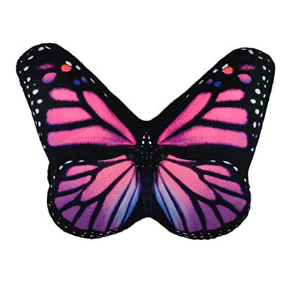 OiseauVoler Cute Car Neck Support Pillow with Strap Comfortable Headrest Neck Pillows for Office Chair Travel Driving 1PC - color: Pink Butterfly