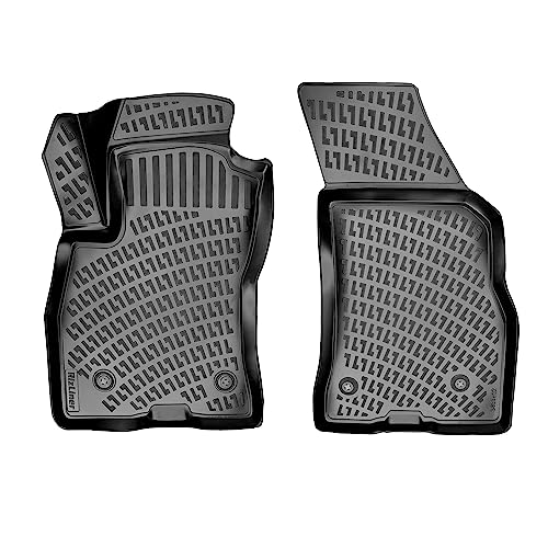 RizLiner Ram Promaster City 2015-2022 (No ProMaster Models) Floor Mats 3D Custom Fit Compatible with Ram Rubber Car Mats Laser Measured Floor Liners All Weather Odorless Non-Slip TPE (Front, Black) - size: Promaster City 2015 - 2022