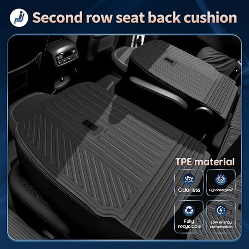 2026 Palisade Floor Mats Only Hybrid 7-Seat All Weather TPE Cargo Mat with Backrest Mat for Hyundai Palisade Accessories 2026 SEL/SEL Premium/Limited/Calligraphy - size: Hybrid