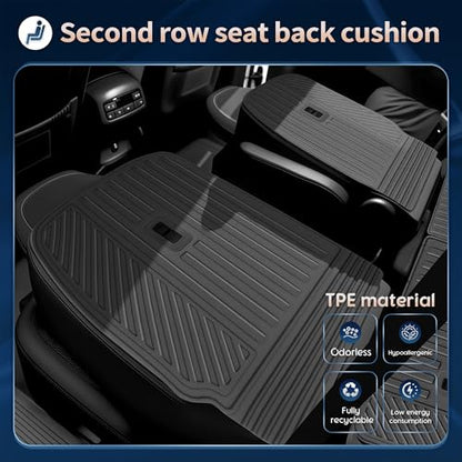 2026 Palisade Floor Mats Only Hybrid 7-Seat All Weather TPE Cargo Mat with Backrest Mat for Hyundai Palisade Accessories 2026 SEL/SEL Premium/Limited/Calligraphy - size: Hybrid