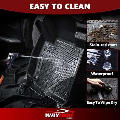 Wayhigh® Floor Mats & Cargo Liner for Acura RDX 2019-2026, All Weather TPE Car Mats Waterproof Heavy Duty Floor Liners Custom Fit for RDX Accessories - style: 1) For Acura RDX / 2019-2026 / Mats Set