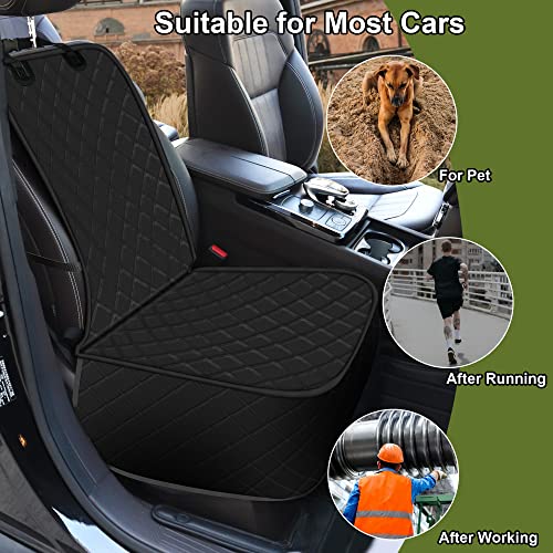 2 Packs Car Front Seat Cover for Dogs, Waterproof Pet Car Seat Protector, Nonslip Scratch-Proof Dog Seat Cover for Cars, Trucks & SUVs - color: 2 Pack-Black