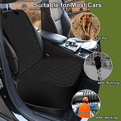 2 Packs Car Front Seat Cover for Dogs, Waterproof Pet Car Seat Protector, Nonslip Scratch-Proof Dog Seat Cover for Cars, Trucks & SUVs - color: 2 Pack-Black