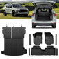 TPE Floor Mats Set for Chevy Equinox/GMC Terrain 2026 2025, All Weather TPE Custom Fit Floor Liners & Cargo Liner & Backrest Mats (Not for EV), Car Floor Mats Accessoires, Black - size: 7.For Chevy Equinox/GMC Terrain|25-26|Full Set