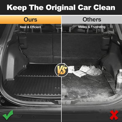 AOMSAZTO 2025 Cargo Mat: All Weather Cargo Liner Compatible with Toyota RAV4 (Include Hybrid) 2019-2025 Waterproof Trunk Mat TPE 3D Heavy Duty Rear Trunk Tray - style: 2019-2025 | For Toyota Rav4 Cargo Mat
