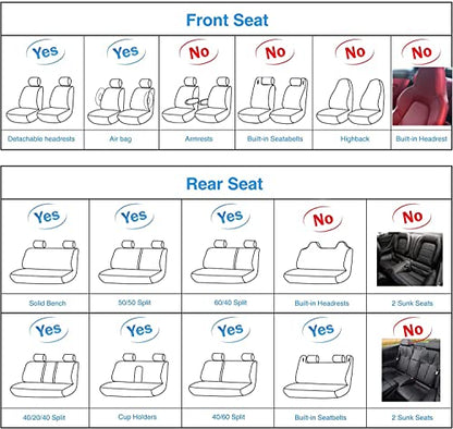 SanQing Car Seat Covers Full Set, Super Luxurious Heavy Universal Duty Waterproof Leather Automotive Vehicle Cover for Cars SUV Pick-up Truck, Non-Slip Seat Purple Car Accessories(Full Set/Purple)