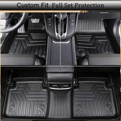 Floor Mats ＆ Cargo Liners Compatible with 2007-2011 Honda CR-V，All Weather Protection Waterproof Durable Anti-Slip Odorless Custom-fit Front Rear Rows Back Trunk Tray Full Set Carpet Liner - size: 1）For Honda CRV（2007-2011 ）Floor＆Trunk Mats