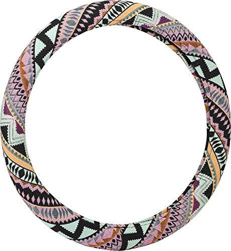 Cloth Steering Wheel Covers for Women Bohemian Universal 15 inch Baja Blanket Enthic Maya