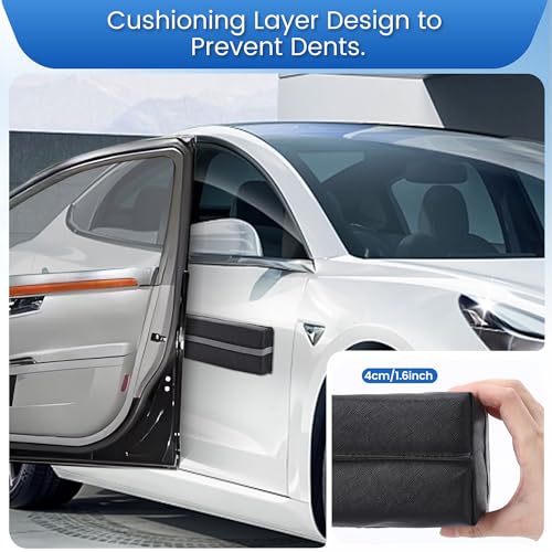 Magnetic Car Door Protector Removable Car Door Guard - Prevents Dents and Scratches for Vehicles (Black) 2 Pack