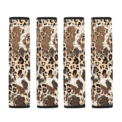 Dolyues Cheetah Seat Belt Cushion Shoulder Strap Cow Leopard Print Cute Seatbelt Covers for Women Universal Fit for SUV Truck Sedan Car Accessories 2 PCS - color: Cow Leopard Print
