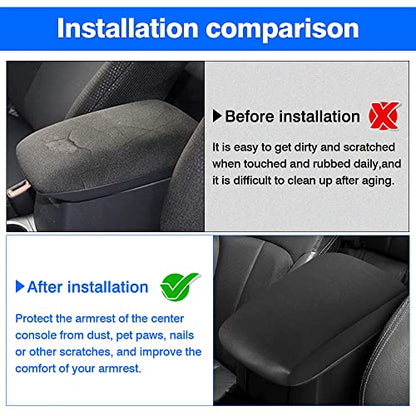 Autorder Center Console Armrest Cover for Toyota 4Runner 2010-2022 2023 2024 Accessories Armrest Pad Anti-Scratch Middle Console Pad Leather Center Console Protector