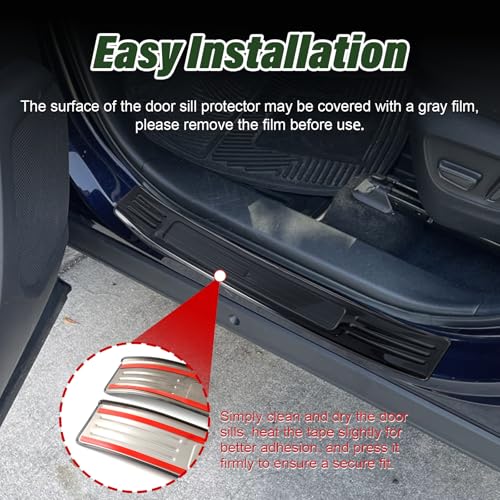 Door Sill Protector for Toyota Highlander 2020-2026 Stainless Steel Door Sill Guards