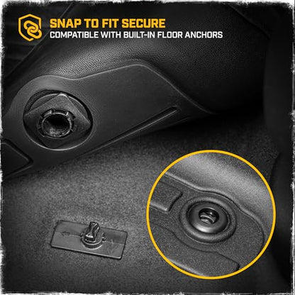 CAT® JustFit™ 3D All Weather Floor Mats for Ford Bronco Sport ONLY 2021-2026, Custom Fit Heavy-Duty Rubber Car Mats Full Set for 4 Door Models, (Not for Rubberized Floors)