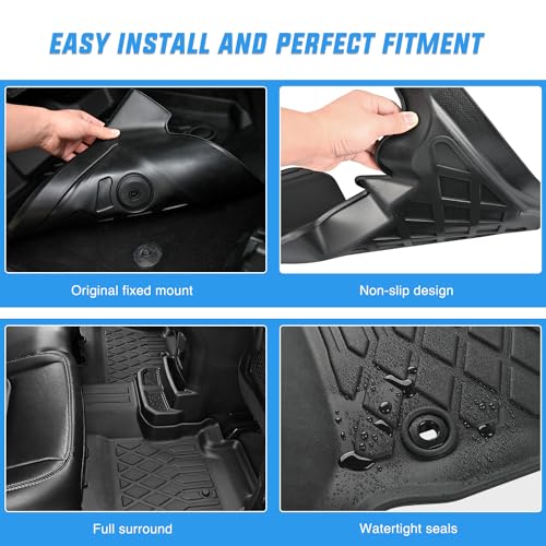 Nilight TPE Floor Mats for Toyota Camry (Hybrid Only) 2018 2019 2020 2021 2022 2023 2024,All Weather Custom Fit Heavy Duty Floor Liners - color: 2018-2024 Toyota Camry|Hybrid