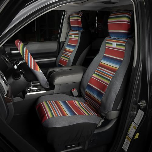 Hooey Low Back Seat Cover, Durable Bucket Seat Protection, Easy to Install Seat Covers for Car, Truck, Van, SUV, Rockstar (Serape Tijuana) - color: Rockstar Serape Tijuana