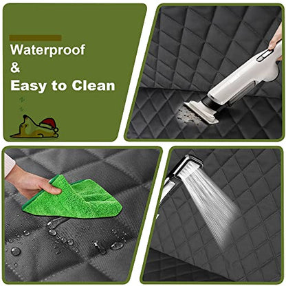 2 Packs Car Front Seat Cover for Dogs, Waterproof Pet Car Seat Protector, Nonslip Scratch-Proof Dog Seat Cover for Cars, Trucks & SUVs - color: 2 Pack-Black