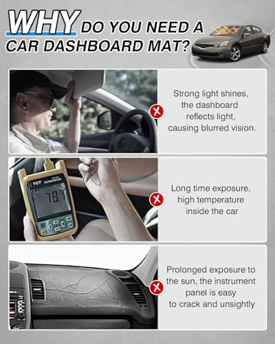 Cartist Dash Cover for Nissan Altima 2007-2011 2012 Accessories Anti-Glare Altima Dashboard Cover Mat UV Protection&Non-Slip Altima Dash Mat Black - size: 53.15*25.59(Nissan Altima 2007-2012)