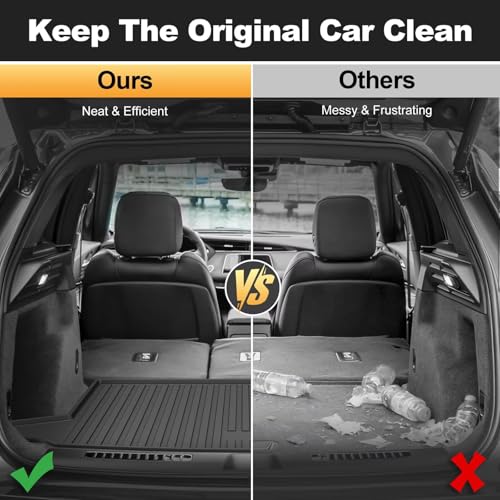 2025 XT4 Cargo Liner | Custom Fit Trunk Mat for 2019-2025 Cadillac XT4, All Weather Rear Cargo Mat 3D Waterproof Durable Odorless Trunk Liners for 2025 XT4 Cargo mat, Black - style: 1) for Cadillac XT4 Cargo Liner