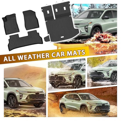 Floor Mats for 2024-2026 Chevy Trax/Buick Envista Car Mats, All Weather TPE Custom Upper Position Cargo Liner Seat Back Covers Protectors Full Set Car Accessories - size: 2)Chevy Trax/Buick Envista｜24-26｜Full Set