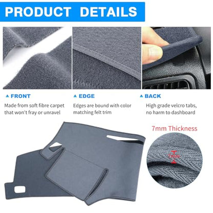 Dashboard Cover Custom Fit for Ford Econoline E150 E250 E350 E450 Cargo Van 1997-2008,Dash Cover Mat Pad Carpet Protector (Dark Gray) - color: 1997-2008 Dark Gray