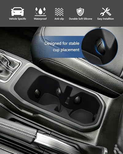 Cup Holder Inserts for Jeep Wrangler JL JLU 4xe & Gladiator JT 2018-2025, Non-Slip TPE Cup Holder Liners & Center Console Inserts, Interior Accessories Protect Against Spills, Scratches and Rattles - size: For Wrangler/Gladiator 2018-2025