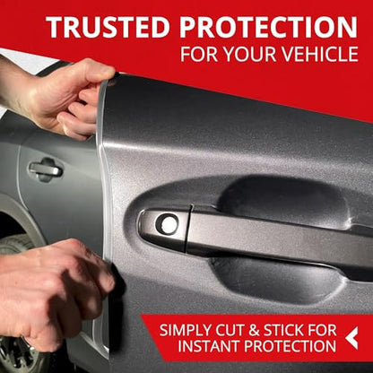 All-Fit Automotive Car Door Edge Protector – Universal DIY Edge Trim to Prevent Scratches & Dings – Flexible Adhesive Molding Trim for Cars, Trucks & SUVs (10 Ft - Clear) - color: Clear