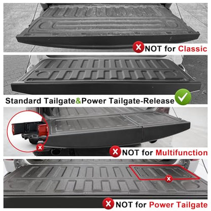 Truck Mat Compatible with 2019-2026 Ram 1500 Power Tailgate-Release & Standard Tailgate Accessories, Tailgate Mat Custom Fit All Weather Protection Pickup Liner, w/Tailgate Cap Protector - size: 3) Ram 1500|19-26|Tailgate Mat w/ Cap Cover