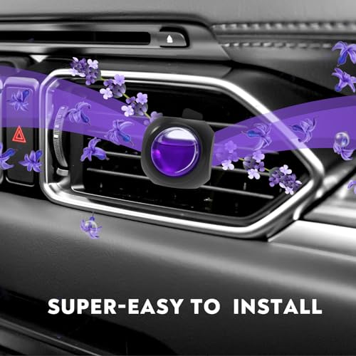Car Air Freshener Vent Clips, 8 Pack, Provides Long-Lasting Scent, Up to 240 Days, Odor Eliminator (Lavender) - color: Lavender
