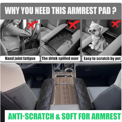Armrest Cover for Toyota Sienna 2021 2022 2023 2024 2025 2026 Leather Center Console Side Covers [Not for Cool Box], Scratch-Resistant & Stylish for Toyota Sienna Interior Accessories - size: 2) 21-26 |Sienna| Armrest Side Cover,Thin Size